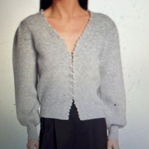 New with tags Kate Spade cardigan with faux pearl trim